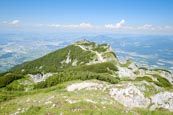 View From The Salzburger Hochthron To Geiereck Mountain Peak, The Hochalm Restaurant And The Salzach