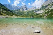 Thumbnail image of Seebensee in front of the Mieminger Mountain range, Ehrwald, Tyrol, Austria