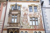 Thumbnail image of The Storch House on the Old Town Square with a design by Mikulas Ales showing St Wenceslas on horseb