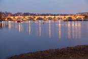 Thumbnail image of view of the Charles Bridge over the River Vlatva from the island Střelecký ostrov, Prague, Czech Rep