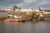 Thumbnail image of Prague Castle viewed over the Vlatva River by the Manesuv Most Bridge, Prague, Czech Republic