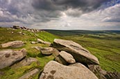 Hathersage Moor - View From Higger Tor Towards Carl Wark  Derbyshire
