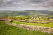 Thumbnail image of view from Curbar Edge over Curbar and Calver, Derbyshire, England