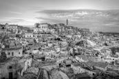 View Over The Town From Viewpoint At Piazzetta Pascoli, Matera, Basilicata, Italy