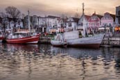 Thumbnail image of Old buildings and boats on the Alter Strom, Warnemuende, Mecklenburg Vorpommern, Germany