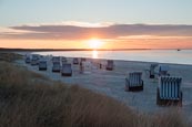 Thumbnail image of Beach chairs on the beach of Prerow, Baltic Sea, Darss, Mecklenburg-Vorpommern, Germany