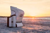 Thumbnail image of Beach chair on the beach of Prerow, Baltic Sea, Darss, Mecklenburg-Vorpommern, Germany