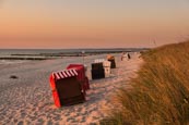 Beach With Beach Chairs And Sea Groynes At Ahrenshoop, Mecklenburg-Vorpommern, Germany
