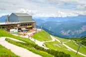 Alpspitze With Restaurant Alpspitz, Garmisch-Partenkirchen, Upper Bavaria, Bavaria, Germany