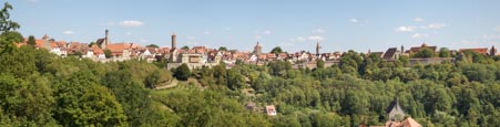 Panoramic View Over The City, Rothenburg Ob Der Tauber, Franconia, Bavaria, Germany