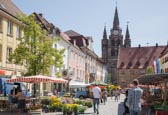Martin Luther Platz Square And The Church Of St. Gumbertus, Ansbach, Bavaria, Germany