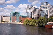 River Spree / Alt Moabit With Federal Ministry Of The Interior And Hotel Abion, Berlin, Germany