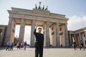 Kim Jong Un Impersonator At The Brandenburg Gate, Berlin
