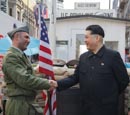 Kim Jong Un Impersonator With Border Guard At Checkpoint Charlie, Berlin