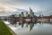 Thumbnail image of River Main with skyline, Frankfurt am Main, Hessen, Germany