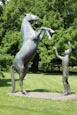 Thumbnail image of sculpture of a horse and trainer in the park at Celle Castle, Celle, Lower Saxony, Germany