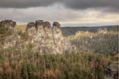 Thumbnail image of Bastei with Kleine Gans rock formation, Sächsische Schweiz National Park, Saxony, Germany