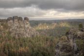 Bastei With Kleine Gans Rock Formation, Sächsische Schweiz National Park, Saxony, Germany