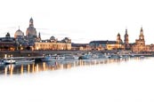 View Of The Altstadt Over The River Elbe, Dresden, Saxony, Germany