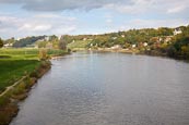 Thumbnail image of View over the River Elbe from the Blaues Wunder bridge, Dresden, Saxony, Germany