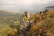Thumbnail image of view from the Schrammstein viewing point towards the Mullerstein, Sachsische Schweiz, Saxony, German