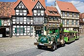 Schlossberg, Quedlinburg, Saxony-Anhalt, Germany - Klopstock House Museum & Bimmelbahn Tourist Train