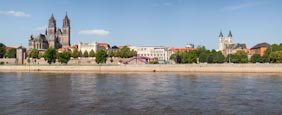 Thumbnail image of Magdeburg along the River Elbe from Cathedral to Kloster Unser Lieben Frauen, Saxony Anhalt, Germany