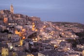 View Over The Town From Viewpoint At Piazzetta Pascoli, Matera, Basilicata, Italy