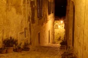 Via San Potito Street In The Old Town, Matera, Basilicata, Italy