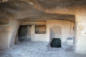 Thumbnail image of inside one of the un-occupied dwellings in Sasso Caveoso, Matera, Basilicata, Italy