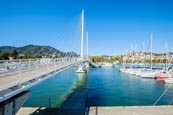 View Over La Spezia And Its Harbour With The Bridge Ponte Thaon Di Revel, La Spezia, Liguria, Italy