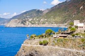View Of The Cinque Terre Coastline From Manarola, Cinque Terre, Liguria, Italy