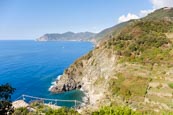 View Of The Cinque Terre Coastline From Corniglia, Cinque Terre, Liguria, Italy