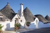 Thumbnail image of Typical trulli in the Aia Piccola  district in Alberobello, Puglia, Italy