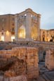 Sedile / Seat With Remains Of The Roman Amphitheatre, Lecce, Puglia, Italy