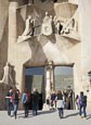 People Entering The Sagrada Familia, Barcelona, Catalonia, Spain