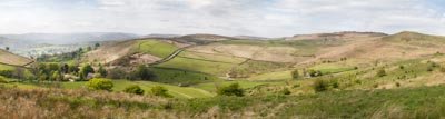 Thumbnail image of view over Hope Valley, The Dale and Stanage EdgeDerbyshire, England