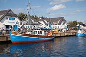 Vitte Harbour, Hiddensee, Mecklenburg Vorpommern, Germany