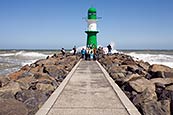 Thumbnail image of starboard lighthouse on West pier, Warnemuende, Mecklenburg Vorpommern, Germany