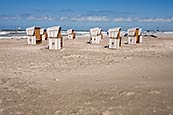 Warnemuende Beach With Strandkoerbe, Mecklenburg Vorpommern, Germany