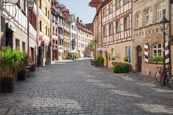 Typical Architecture, Street In The Old Town, Weissgerbergasse, Nuremberg, Bavaria, Germany