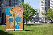 Sections Of The Berlin Wall On Leipziger Platz, Berlin, Germany