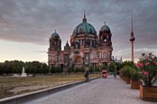 Berlin Cathedral With Television Tower And Lustgarten, Germany