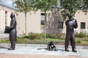 Statues Of Wilhelm Von Humboldt And Alexander Von Humboldt Outside The Humboldt Library, Tegel, Berl