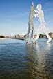 River Spree With Molecule Man, Berlin, Germany