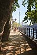 Tourists Walking By The River Spree Near Museum Island, Berlin, Germany