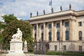 Humboldt University With Statue Of Alexander Von Humboldt, Berlin, Germany