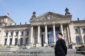 Kim Jong Un Impersonator At The Reichstag, Berlin