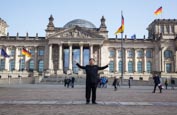 Kim Jong Un Impersonator At The Reichstag, Berlin