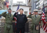 Kim Jong Un Impersonator At Checkpoint Charlie, Berlin